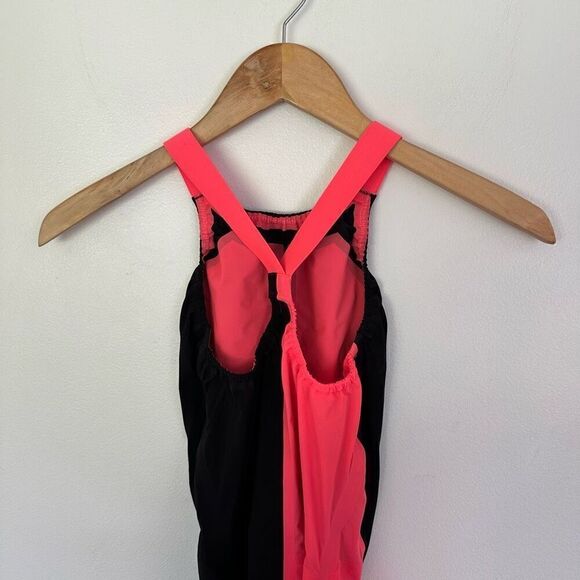 Speedo Women’s Color Block Black Coral Fastskin Lazer Elite V2 Open Back Kneeski - Picture 6 of 14